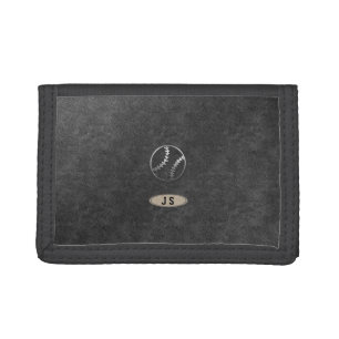 Cool Personalized Shiny Baseball Logo Wallet