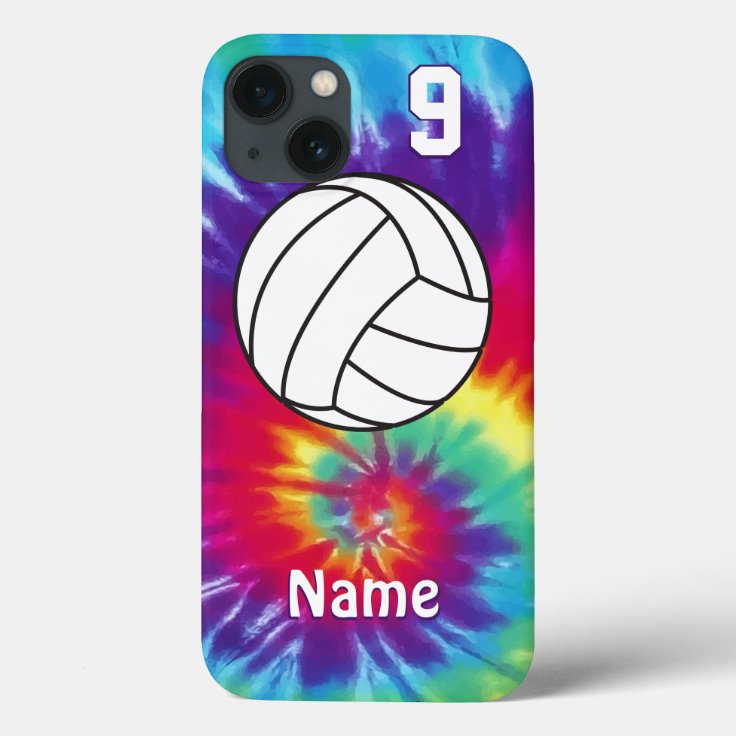 Cool Personalized Tie Dye Volleyball Phone Cases Zazzle