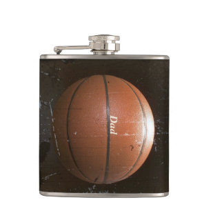 Cool Personalized Vintage Grunge Basketball Flask