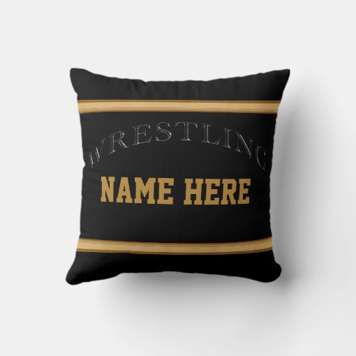 Cool Personalized Wrestling Team Gifts YOUR TEXT Throw Pillow Zazzle