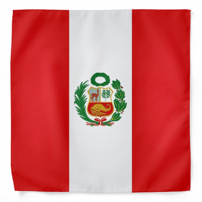 Cool Peru Flag Fashion Bandana (Front)