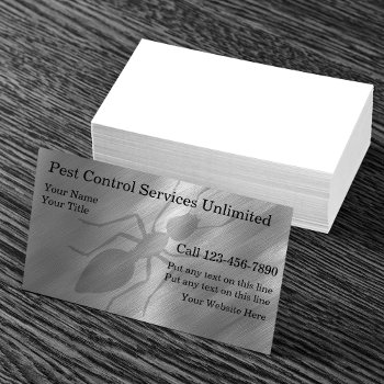 Cool Pest Control Business Cards by Luckyturtle at Zazzle