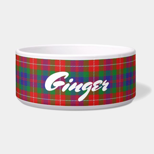 Cool Pets Scottish Clan Fraser of Lovat Tartan Bowl (Front)