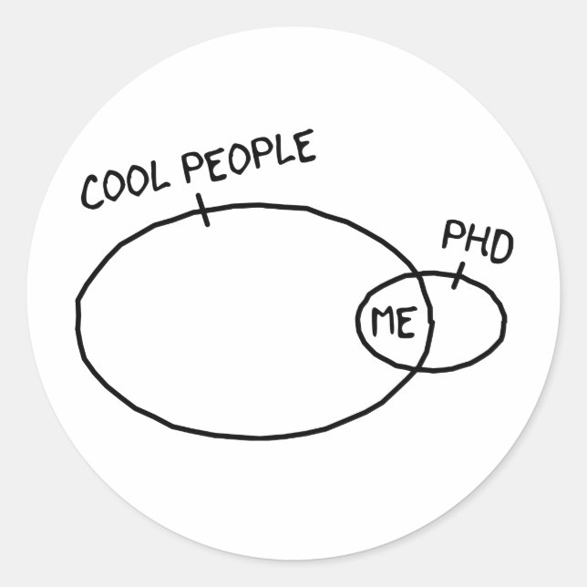 Cool PhD Sticker (Front)