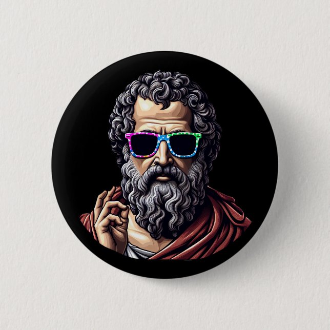 Cool Philosopher Button (Front)