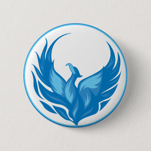 Cool Phoenix Bird Design Pinback Button
