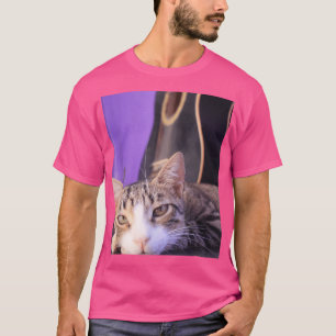 Cool Photo Cat With Guitar For Cats Guitar Photogr T-Shirt