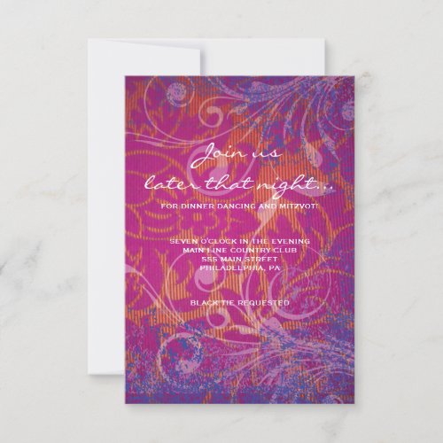 COOL PHOTO COLLAGE Bat Mitzvah Party Card