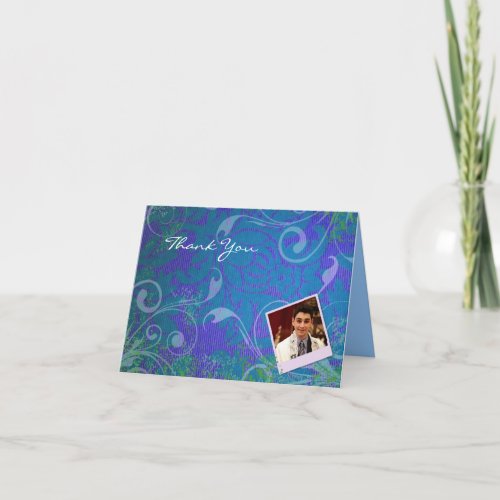 COOL PHOTO COLLAGE Folded Thank You Card