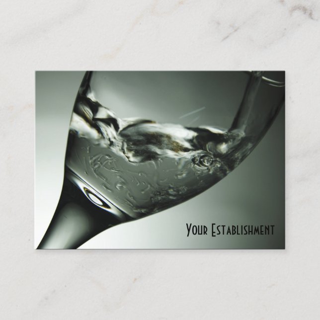 Cool Photo of Liquid in a Wine Glass Business Card (Front)