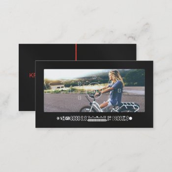 Cool Photography Camera Viewfinder Modern Black Business Card by busied at Zazzle