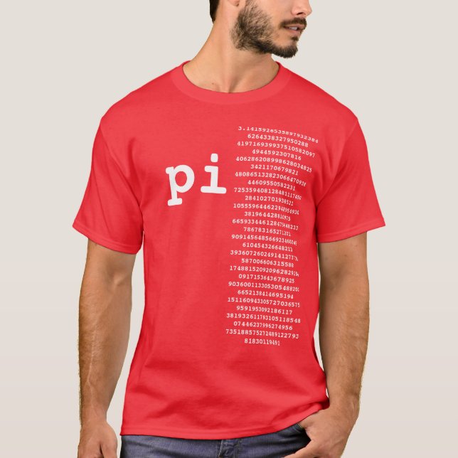 Cool Pi Value Funny Design Graphic-Tee T-Shirt (Front)