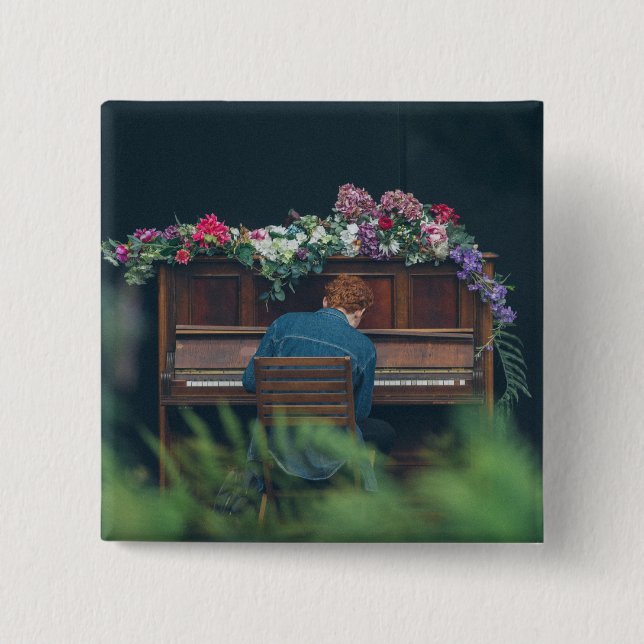 Cool Piano Artwork Button (Front)