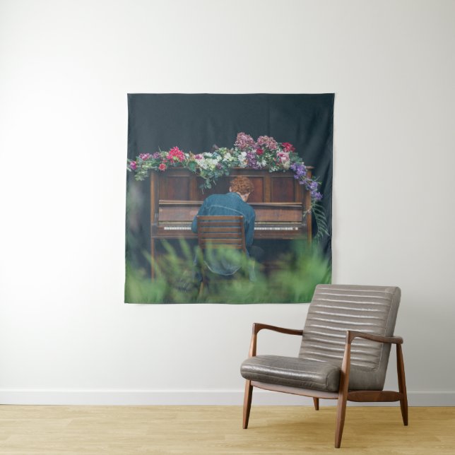 Cool Piano Artwork Tapestry (In Situ)