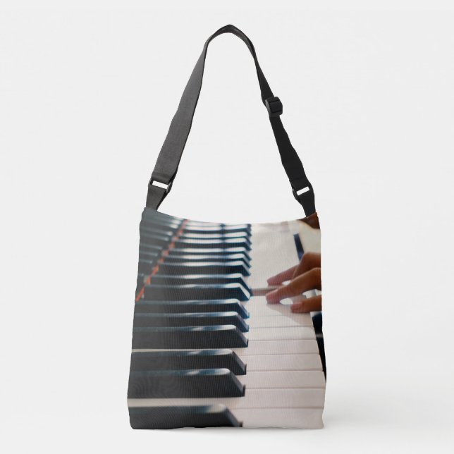 Cool Piano Design Crossbody Bag (Front)