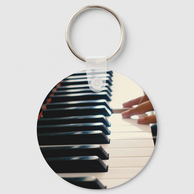 Cool Piano Design Keychain (Front)