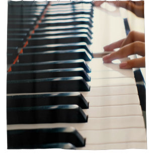 Cool Piano Design Shower Curtain