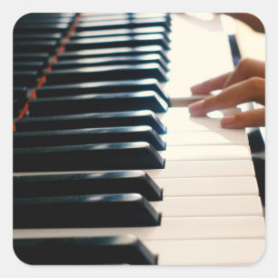 Cool Piano Design Square Sticker