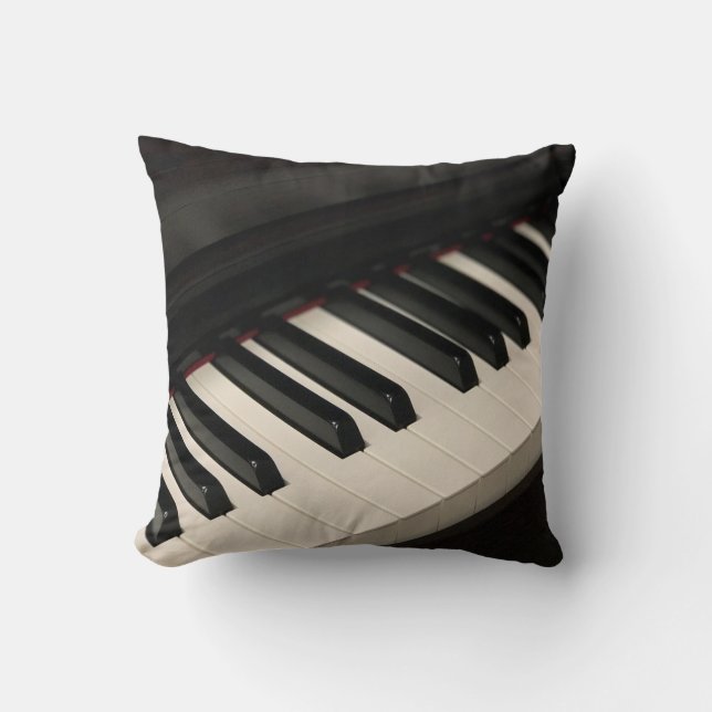 Cool Piano Design Throw Pillow (Front)