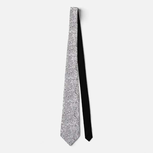 Cool Piano Keyboard Musical Themed Neck Tie (Front)