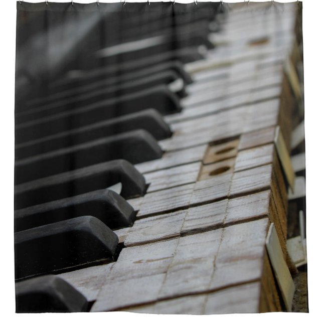 Cool Piano Shower Curtain (Front)