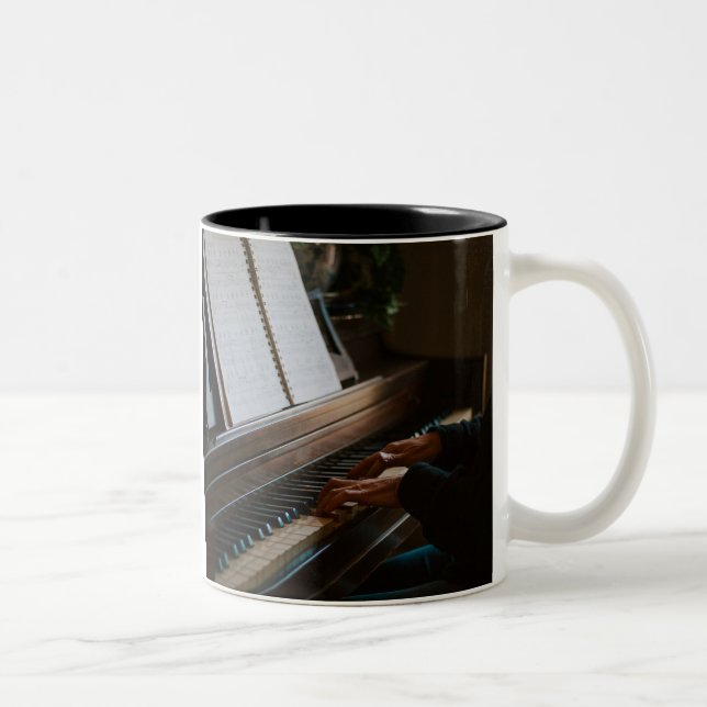 Cool Piano Two-Tone Coffee Mug (Right)