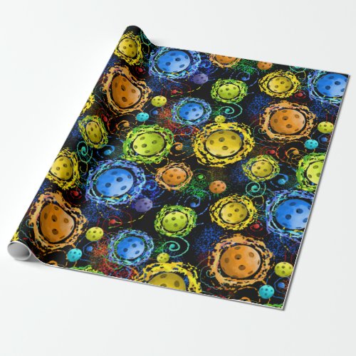 Cool Pickeball Pattern Wrapping Paper