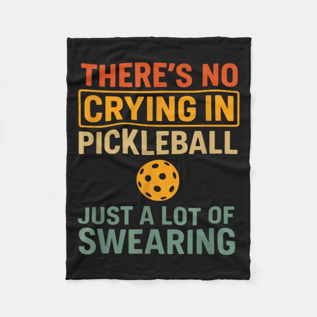 Cool pickle ball player lovers funny clothes men fleece blanket (Front)