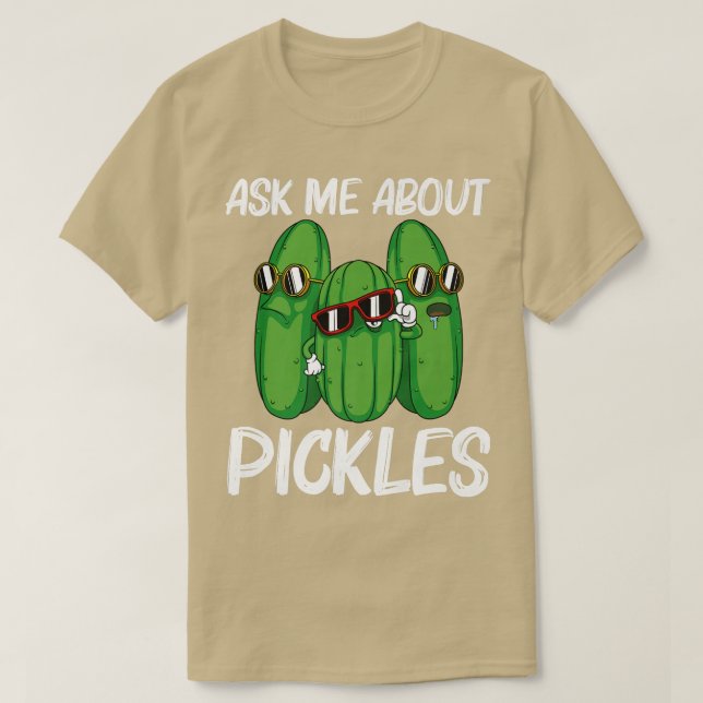Cool Pickle Design For Men Women Pickle Food Cucum T-Shirt (Design Front)