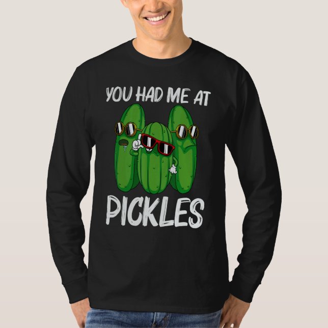 Cool Pickle For Men Women Pickle Food Cucumber   T-Shirt (Front)