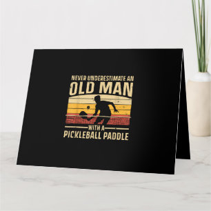 Cool Pickleball Art For Men Women Paddle Picklebal Card