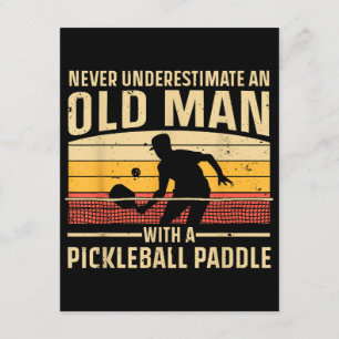 Cool Pickleball Art For Men Women Paddle Picklebal Enclosure Card