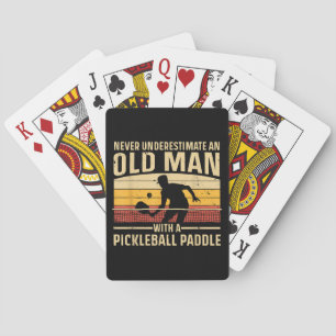 Cool Pickleball Art For Men Women Paddle Picklebal Poker Cards