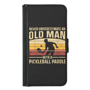 Cool Pickleball Art For Men Women Paddle Picklebal Samsung Galaxy S5 Wallet Case
