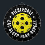 Cool Pickleball dart board gift for fan and player<br><div class="desc">Cool Pickleball dart board gift for fan and player. Trendy wall decor for sports bar, bedroom, office, club house, court etc. Yellow ball logo design.</div>