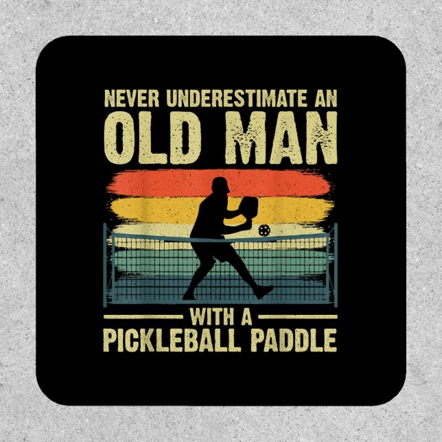 Cool Pickleball Design For Men Grandpa Pickleball  Patch (Front)
