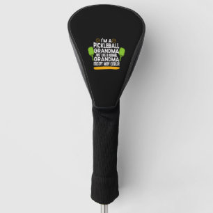Cool Pickleball Grandma with Pickleball Paddle Golf Head Cover