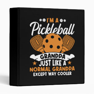 Cool Pickleball Grandpa Player 3 Ring Binder