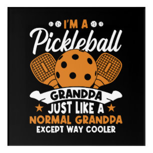 Cool Pickleball Grandpa Player Acrylic Print