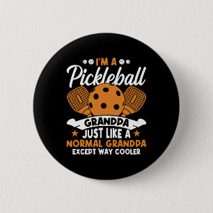 Cool Pickleball Grandpa Player Button