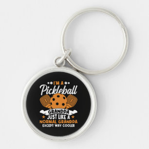 Cool Pickleball Grandpa Player Keychain