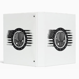 Cool Pickleball Sport USA Grunge Flag - Pickleball 3 Ring Binder