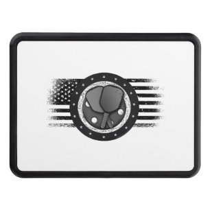 Cool Pickleball Sport USA Grunge Flag - Pickleball Hitch Cover