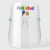 Cool Pickleball Sports Art Face Shield (Front)