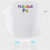 Cool Pickleball Sports Art Face Shield (Front w/Glasses)