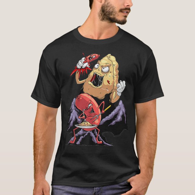 Cool Pierogi And Kielbasa Polish Food  Funny T-Shirt (Front)