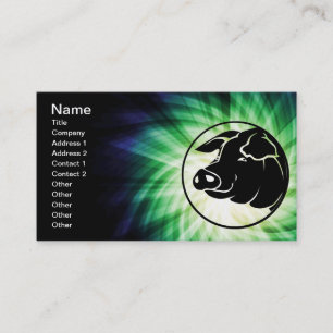 Cool Pig Head Business Card