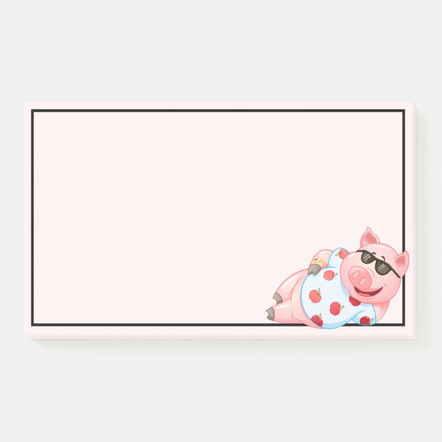 Cool Pig in Sunglasses Post-It Notes (Front)