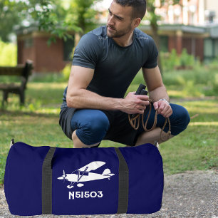 Cool Pilot Airplane Aviation Custom Gym Travel Duffle Bag