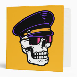 Cool Pilot Skull 3 Ring Binder